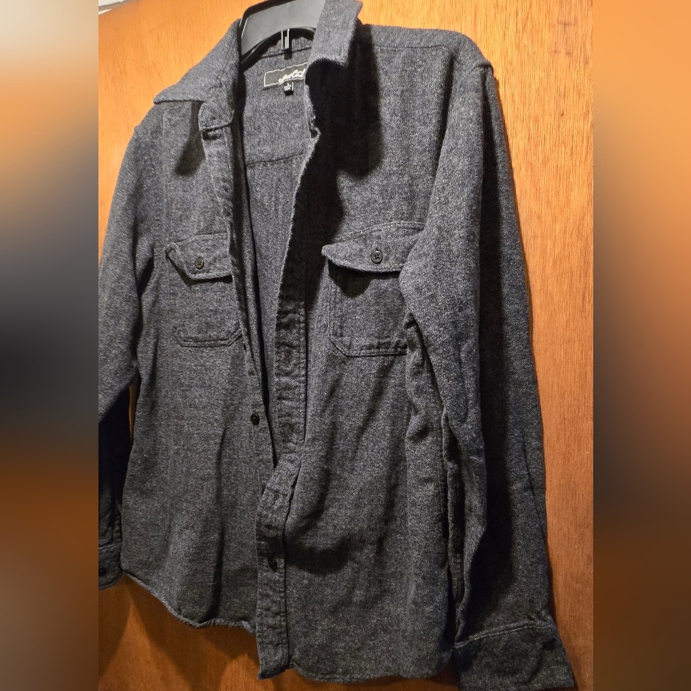 Coastal Soft Men's Gray 100% Cotton Button Down Shirt SzL - Picture 3 of 6